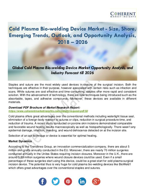 Cold Plasma Bio-welding Device Market Technologica
