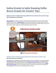 Indian Granite in India Stunning Coffee Brown Granite for Counter Top