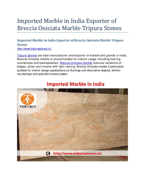 Imported Marble in India Exporter of Breccia Oniciata Marble Tripura Imported Marble in India Exporter of Breccia Onici