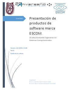 Presentación de productos software Escom. Dec. 2013.