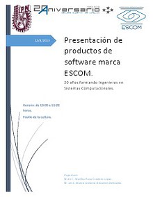 Presentación de productos software Escom.