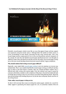 Research Paper Writers