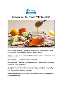 Is Honey Safe For People With Diabetes?