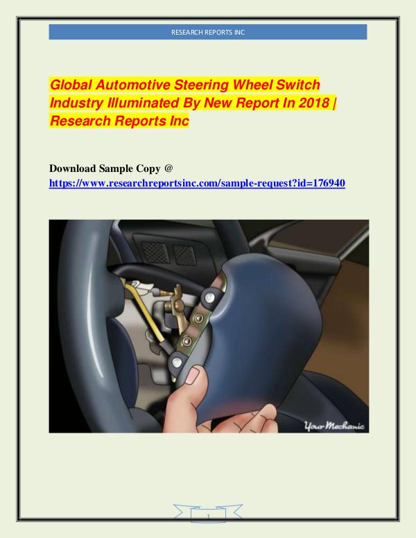 Automotive Industry Research Reports Global Automotive Steering Wheel Switch Industry
