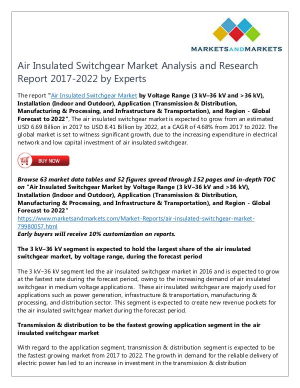 Energy and Power Air Insulated Switchgear Market