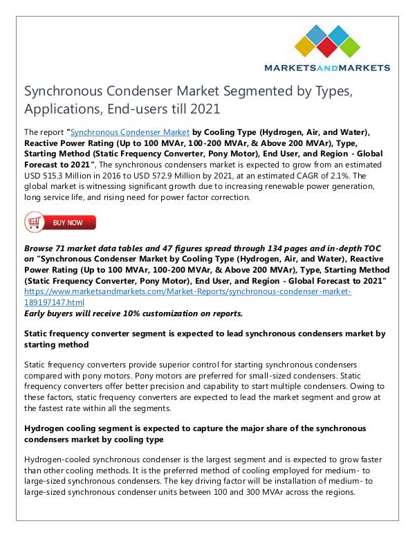 Energy and Power Synchronous Condenser Market