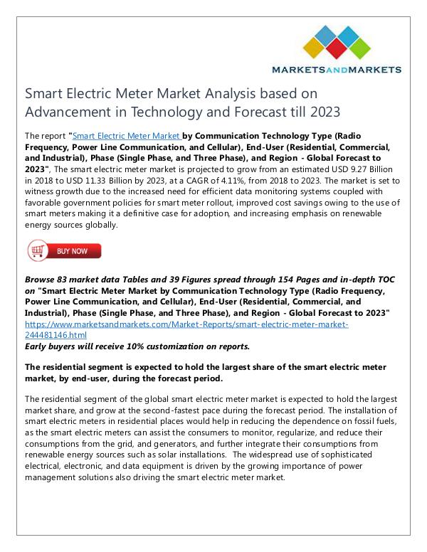 Energy and Power Smart Electric Meter Market