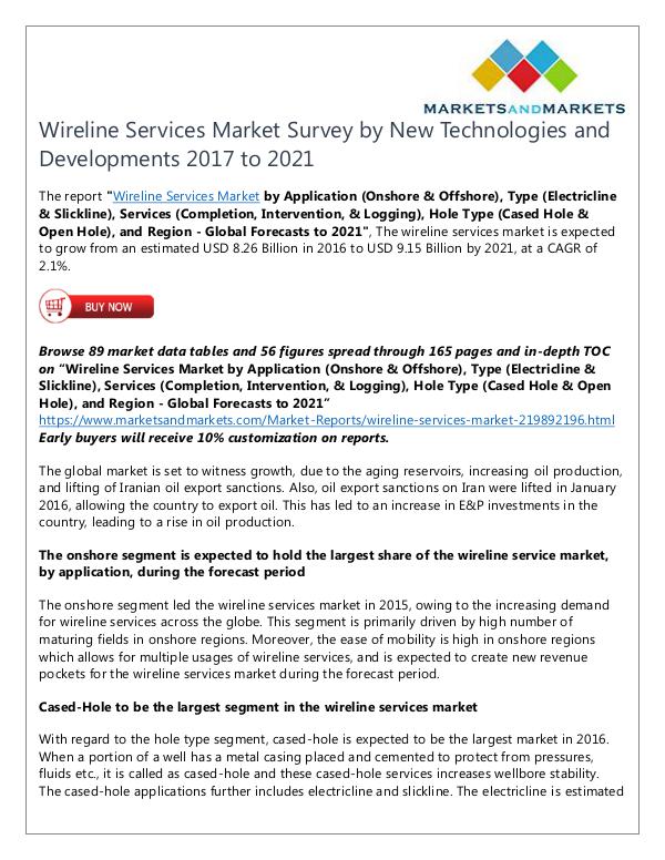 Energy and Power Wireline Services Market