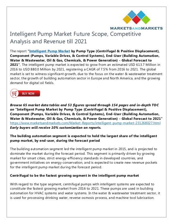 Intelligent Pump Market
