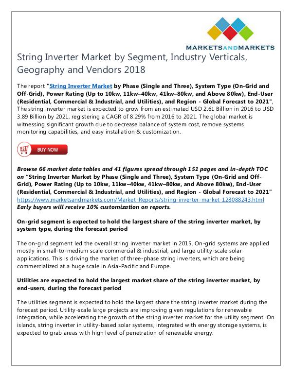Energy and Power String Inverter Market