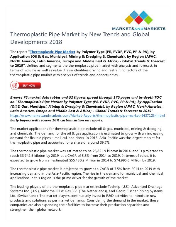 Energy and Power Thermoplastic Pipe Market
