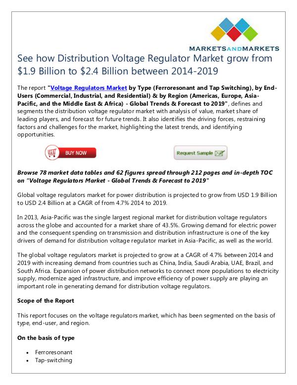 Distribution Voltage Regulator Market