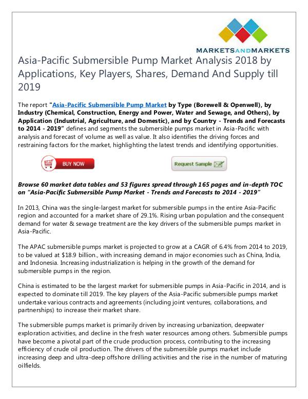 Energy and Power Asia-Pacific Submersible Pump Market
