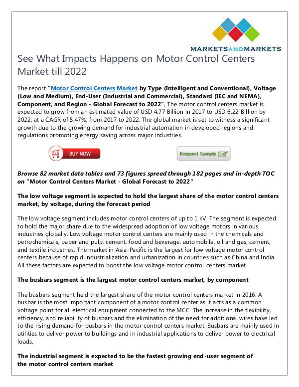 Energy and Power Motor Control Centers Market