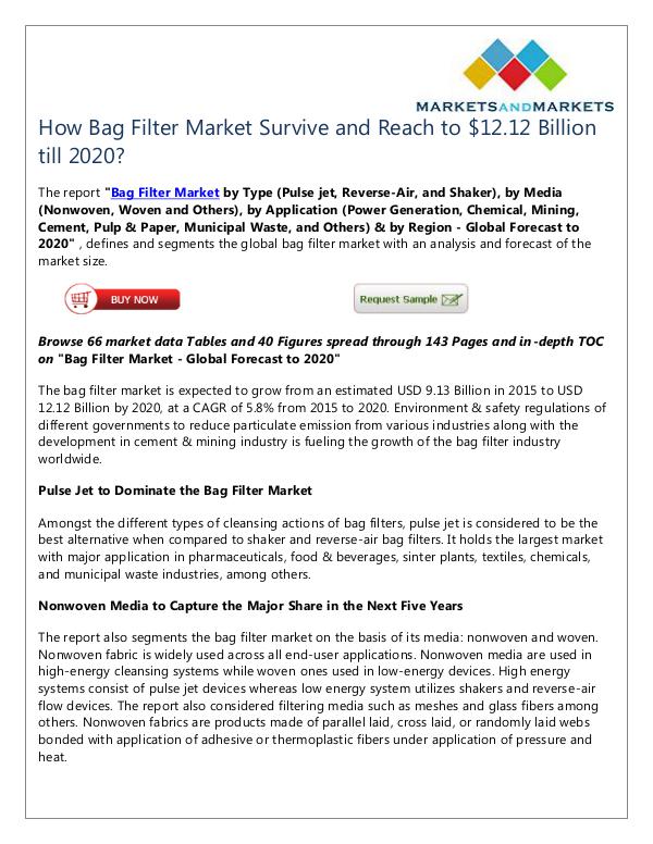 Energy and Power Bag Filter Market