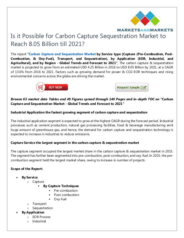 Energy and Power Carbon Capture Sequestration Market