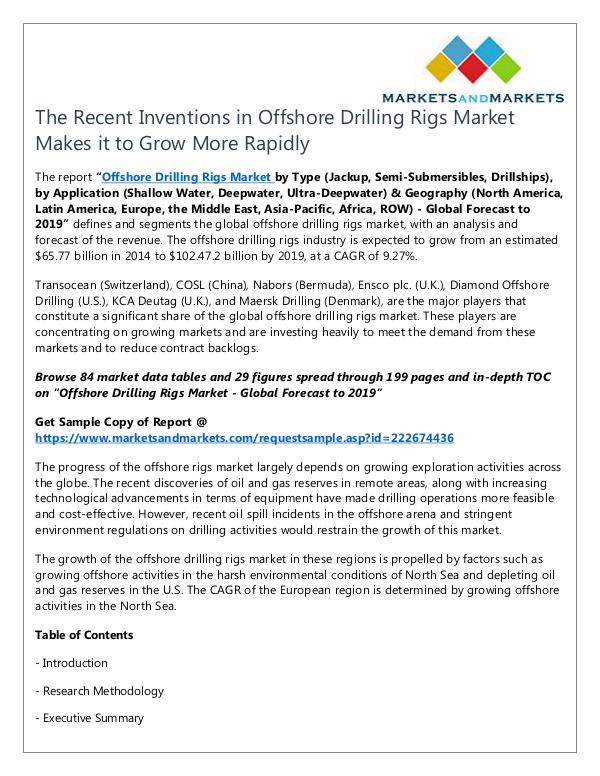 Energy and Power Offshore Drilling Rigs Market