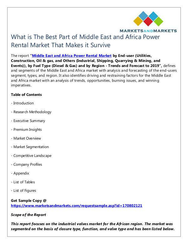 Energy and Power Middle East and Africa Power Rental Market