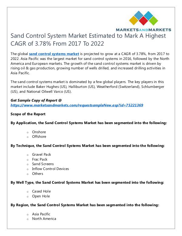 Sand Control System Market
