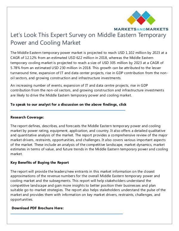 Energy and Power Middle Eastern Temporary Power and Cooling Market