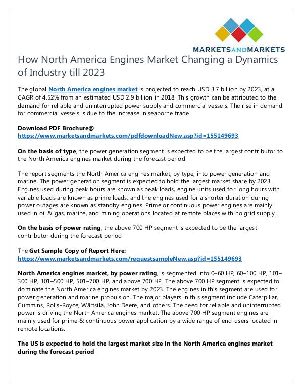 Energy and Power North America Engines Market