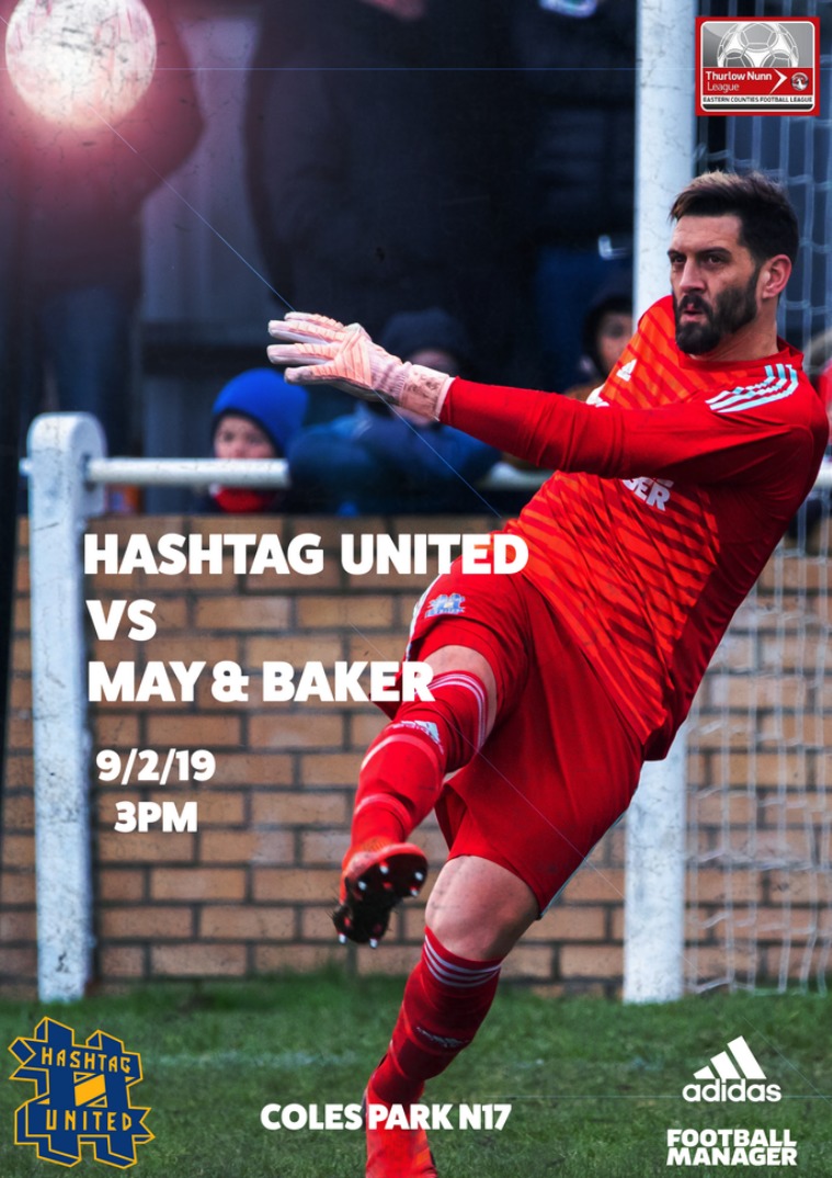 Hashtag United match day programmes v May and Baker