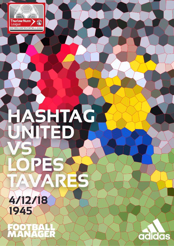 Hashtag United match day programmes v Lopes Tavares
