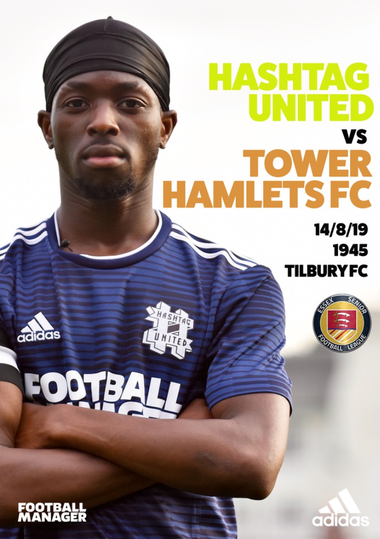 Hashtag United match day programmes v Tower Hamlets FC