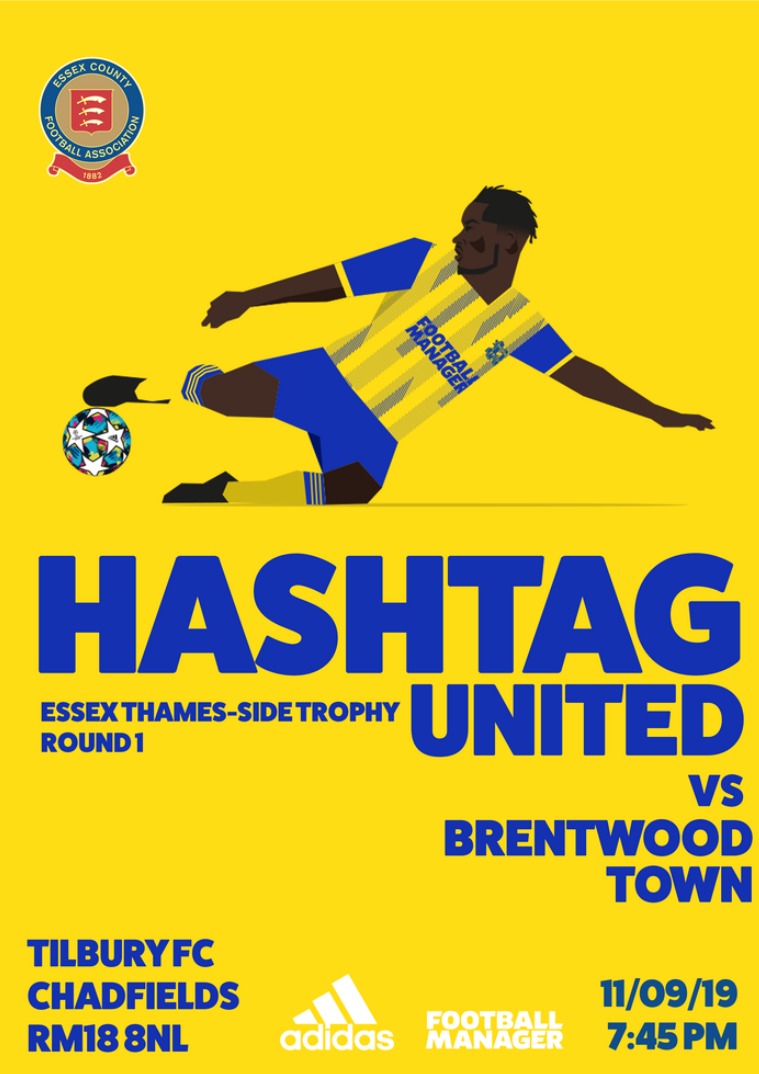 Hashtag United match day programmes v Brentwood Town