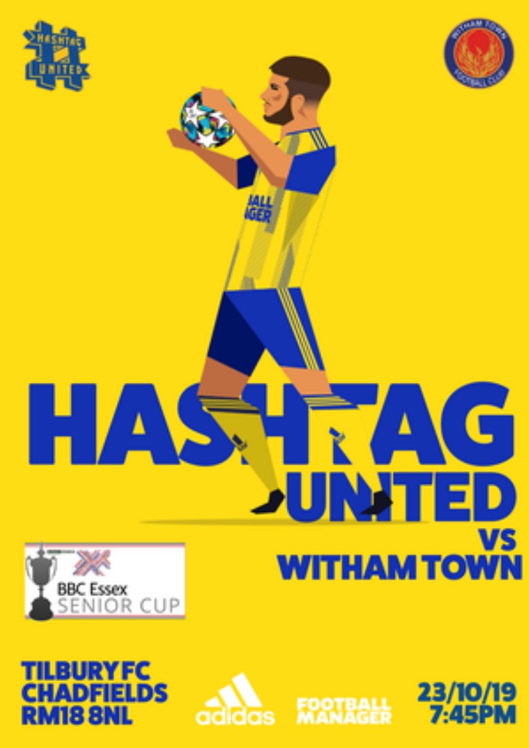 Hashtag United match day programmes v Witham Town