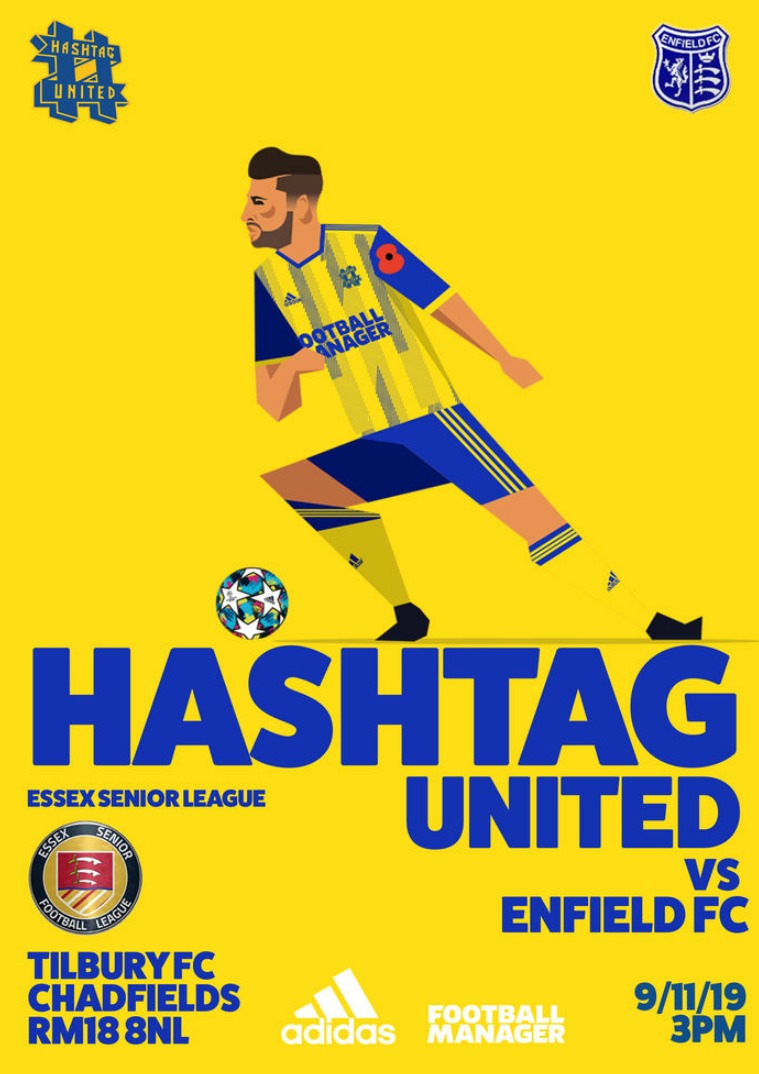 Hashtag United match day programmes v Enfield FC