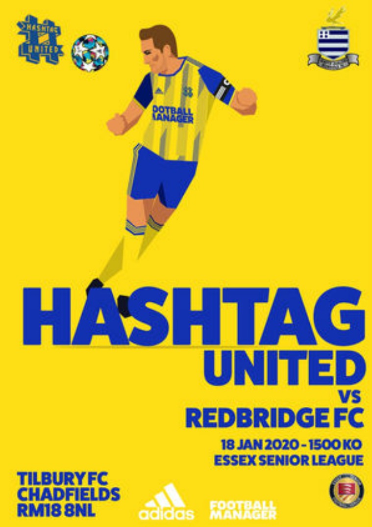 Hashtag United match day programmes v Redbridge FC