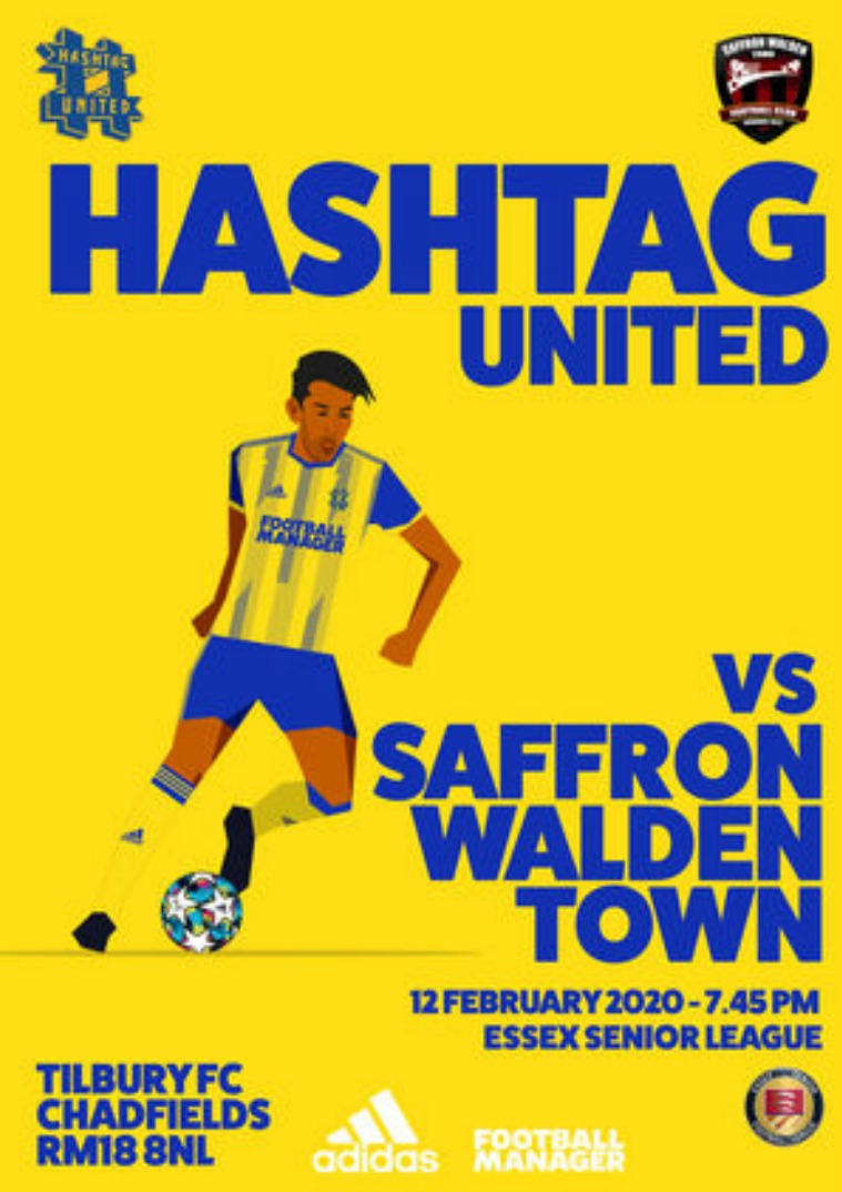 Hashtag United match day programmes v Saffron Walden Town