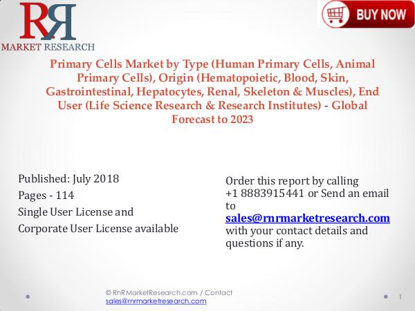 Global Primary Cells Market Report 2018-2023 Primary Cells Market