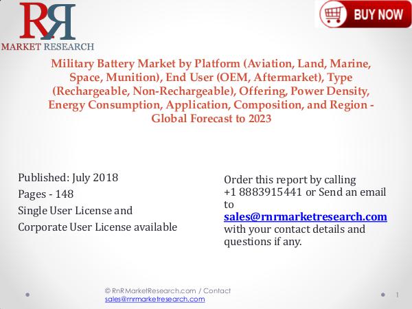 Global Military Battery Market Report 2018-2023 Military Battery Market