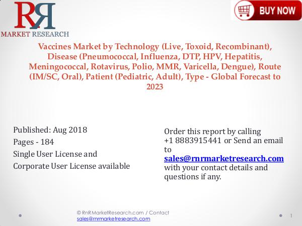 Global Vaccines Market Report 2018-2023 Vaccines Market