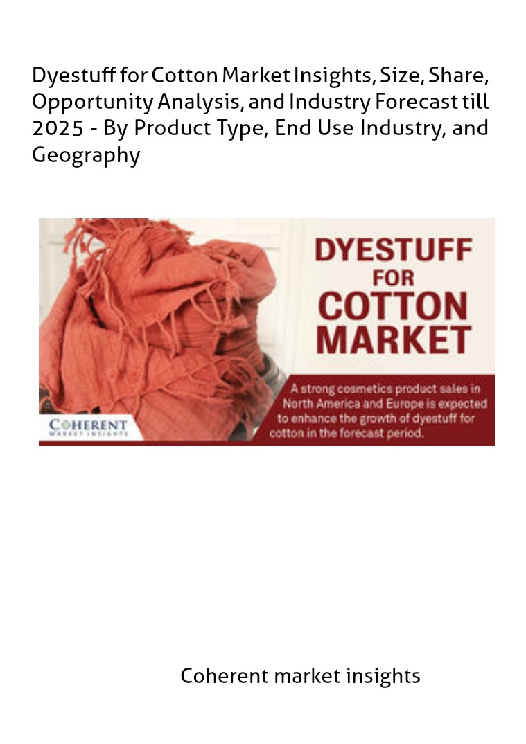 Dyestuff for Cotton Market