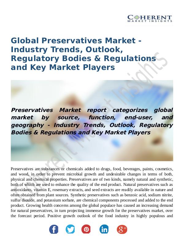 Chemical Research Report Preservatives-Market