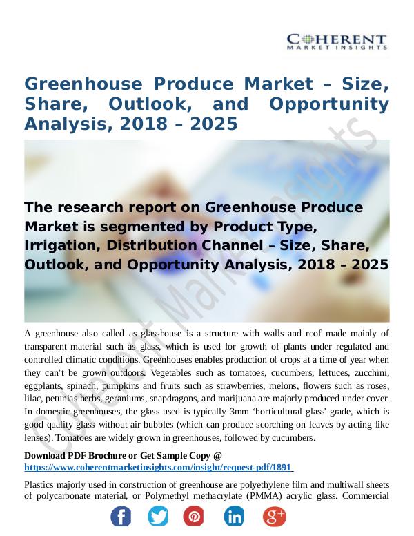 Chemical Research Report Greenhouse Produce Market