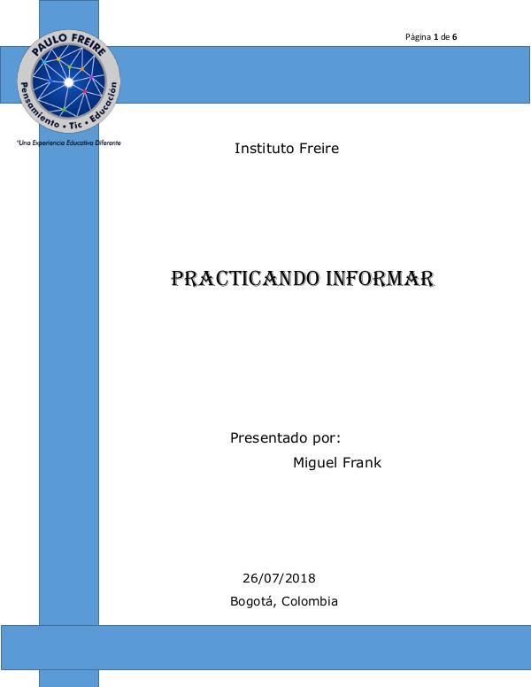 Practicando Informar Instituto Freire