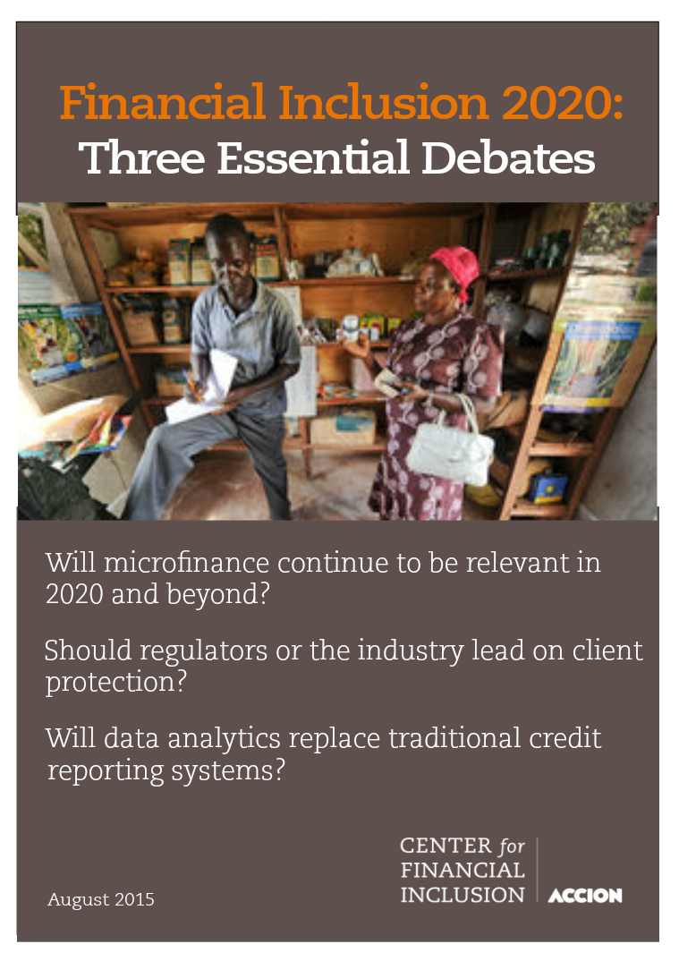 Financial Inclusion 2020: Essential Debates Three Essential Debates