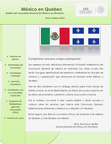 Boletín México en Quebec