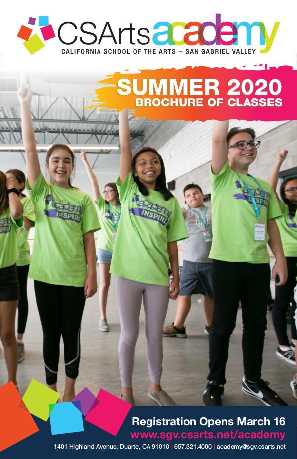 CSArts Academy at CSArts-SGV Summer 2020
