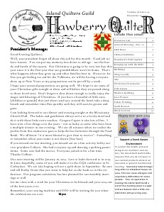 Hawberry Quilter December 2013