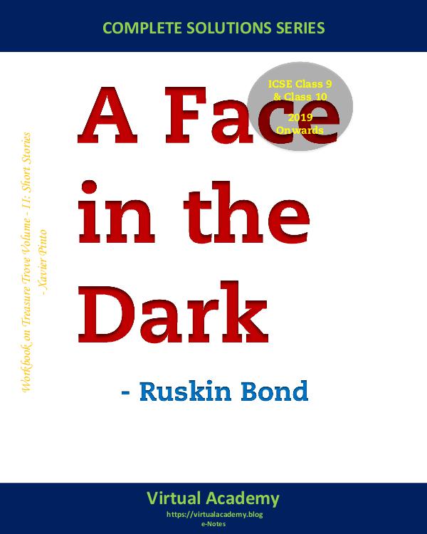 My first Magazine A Face in the Dark, Ruskin Bond