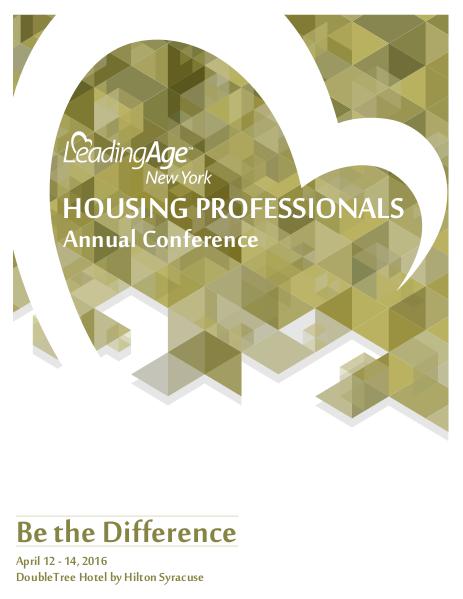 2016 Housing Conference for LeadingAge New York April 12-14, 2016