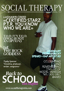 Social Therapy Magazine Sept Feature Artist Lashawn Creed  sept 2012