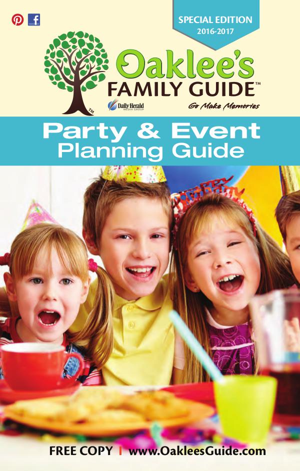 Oaklee's Party and Event Planning Guide 2016-2017