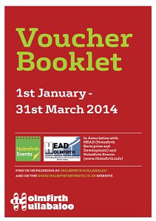 Holmfirth Hullabaloo Voucher Booklet - January to March 2014