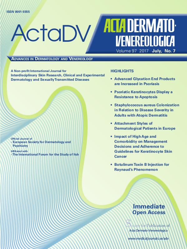Acta Dermato-Venerelogica Issue No 7, 2017 97-7CompleteContent
